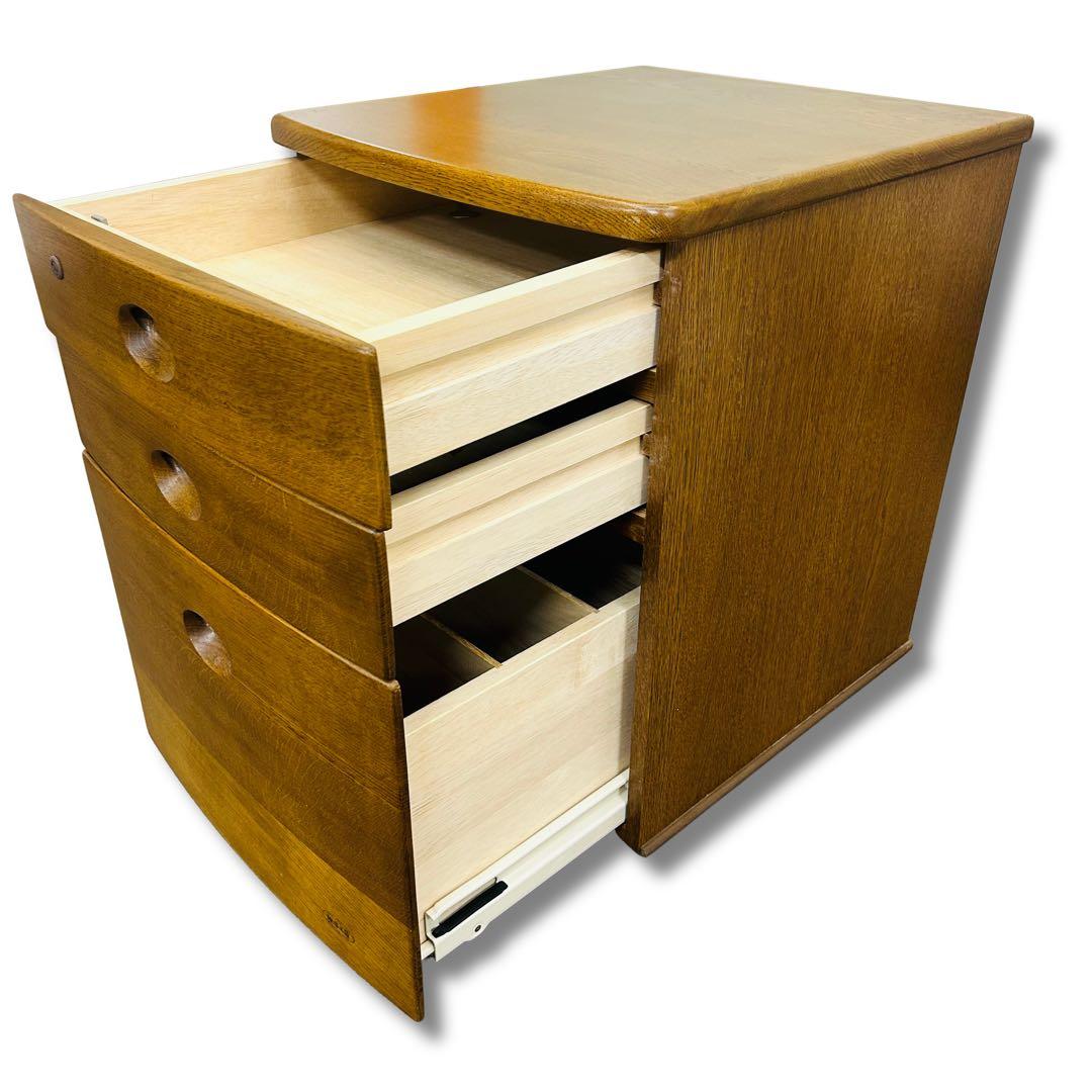 【状態良好】浜本工芸 脇机 サイドワゴン 学習机 たのめる便