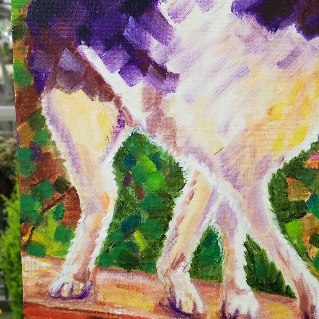 油絵　専用　向きを変える猫　 縦大きめ45.5cm