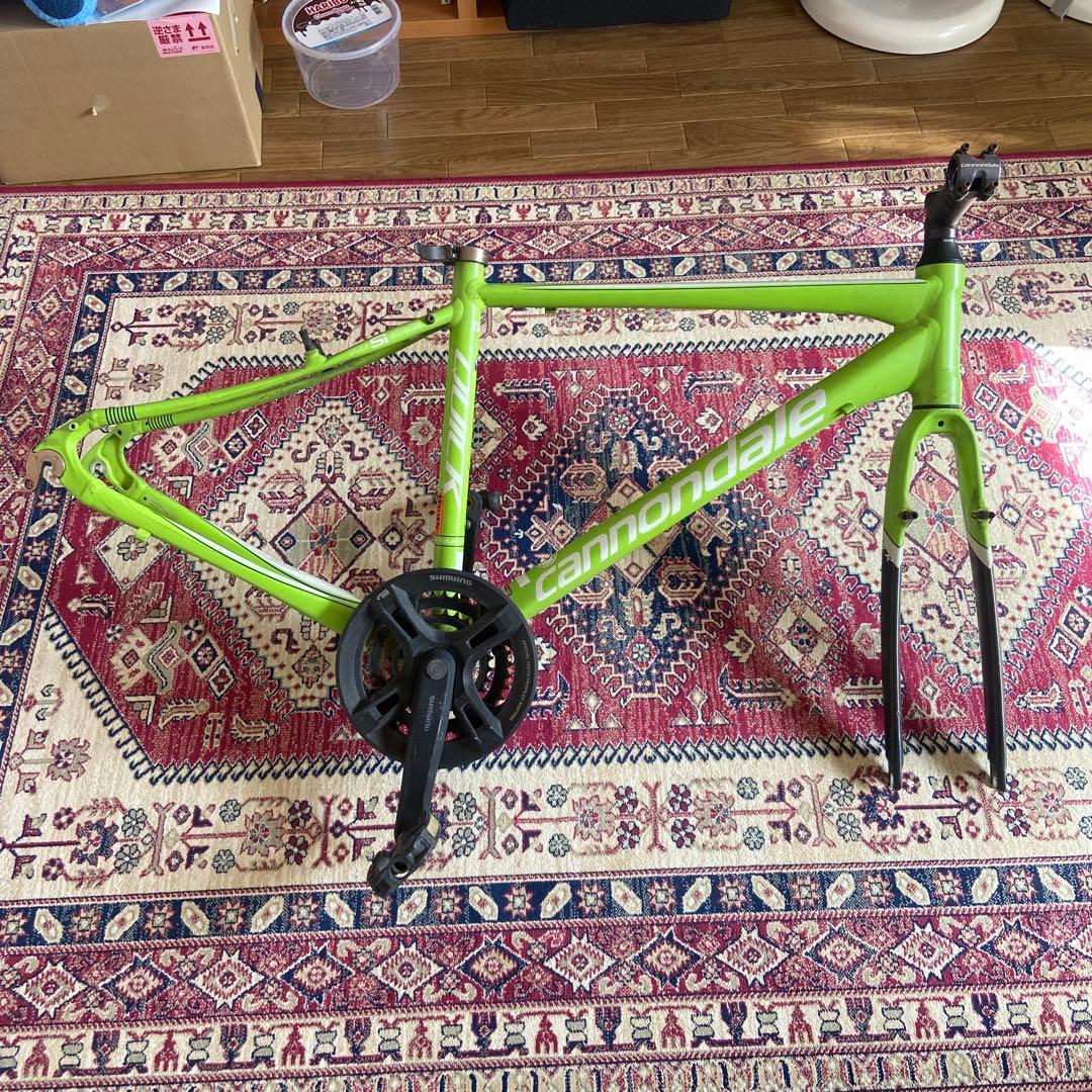 Cannondale グリーン ロードバイクフレーム　キャノンデール