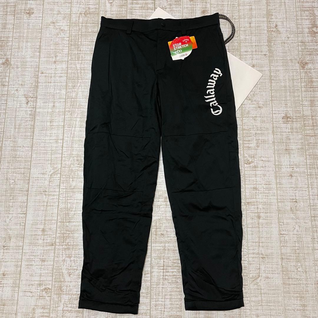 新品 キャロウェイ パンツ ふんわり裏地 極暖 アーチロゴ ブラック Lサイズ