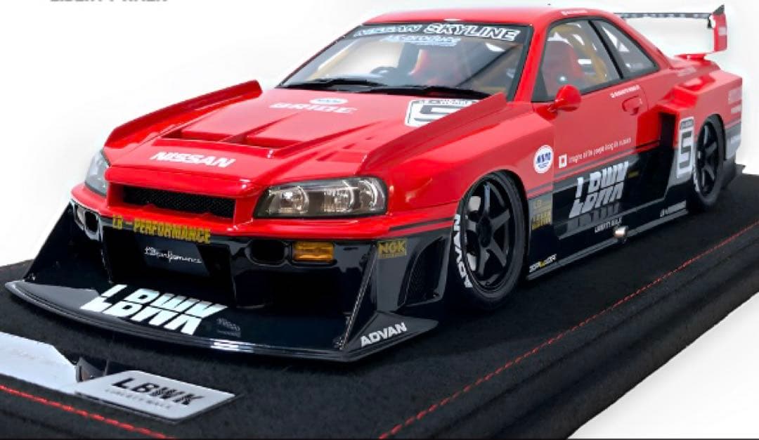 ミニカー INNO LB-ER34 NISSAN SKYLINE LBWK R34