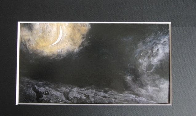 常岡幹彦、【絶寥】、希少な額装用画集より、新品額装付、状態良好