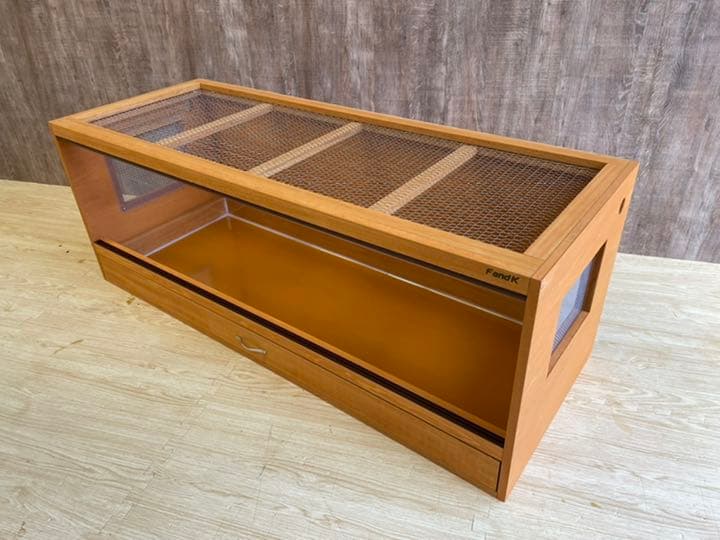 ＦandＫ爬虫類木製ケージ　引き出し仕様　1200×450×450