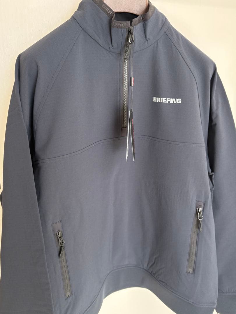 未使用)ブリーフィング ゴルフ メンズ フリースハーフジップ サイズL ブラック