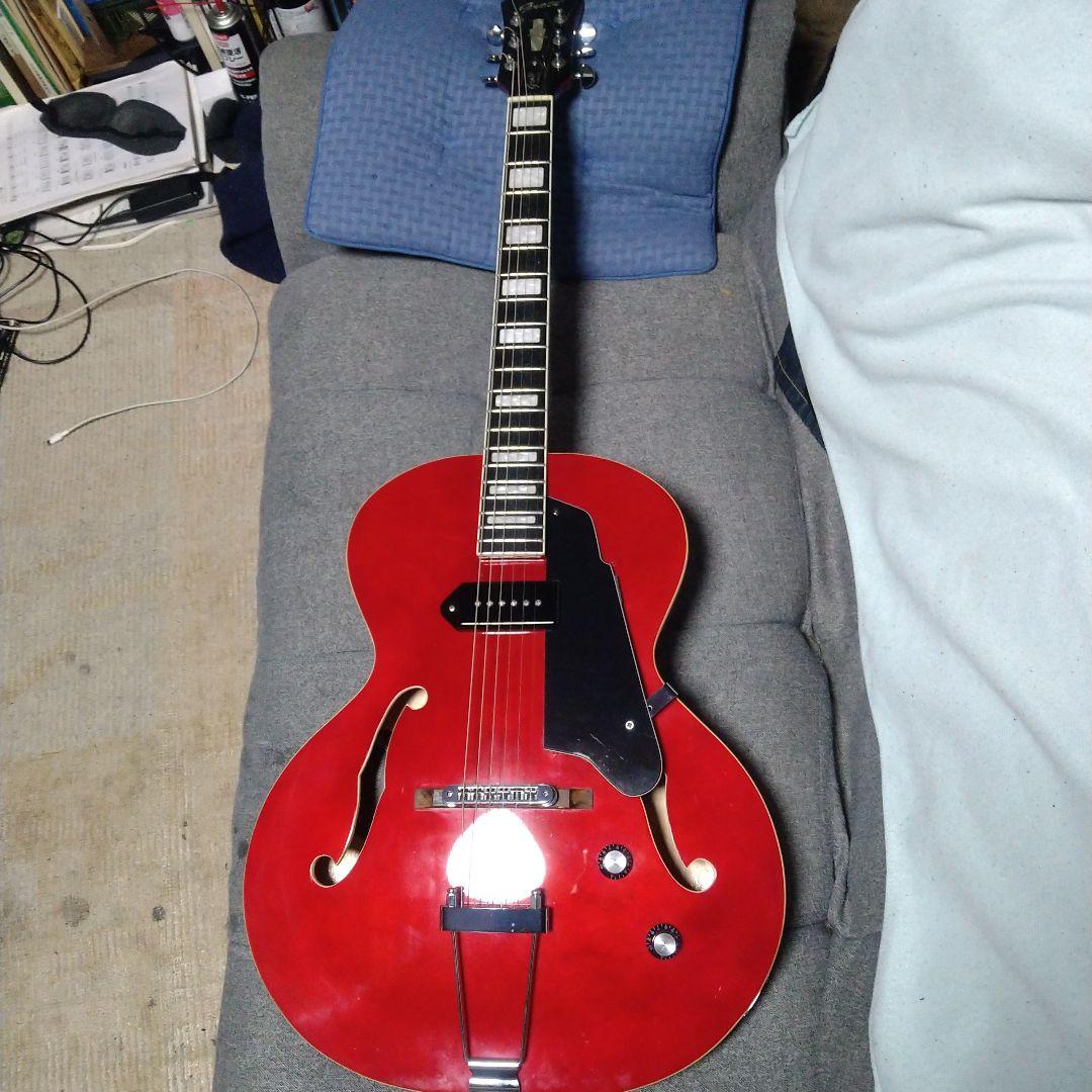 Grote セミアコースティックギター レッド