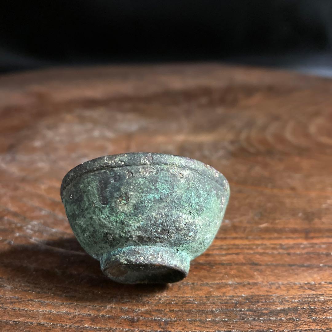 赤札閉店セール❗️【ギャラリー三益】古美術　唐代鍍金青銅盃