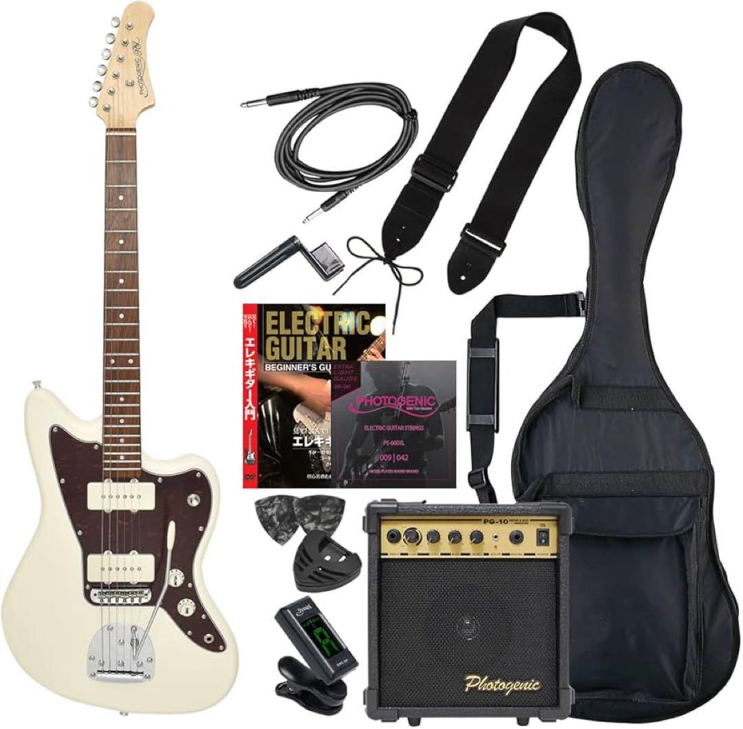 新品JM220ジャズマスターギター、付属9点セット、アンプ付、人気の4色カラー♪