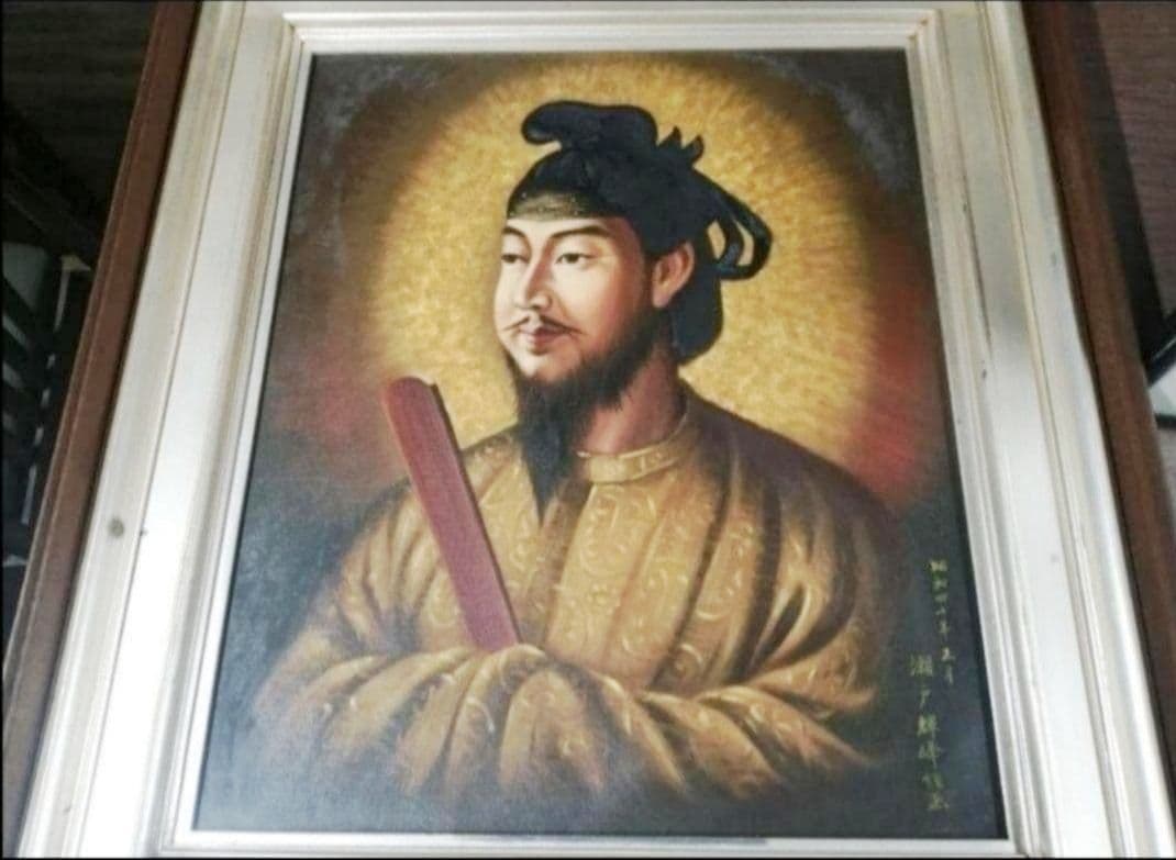 金運アップ■骨董■聖徳太子肖像画ビンテージ油絵福田元首総理寄贈大蔵大臣贈り物原画