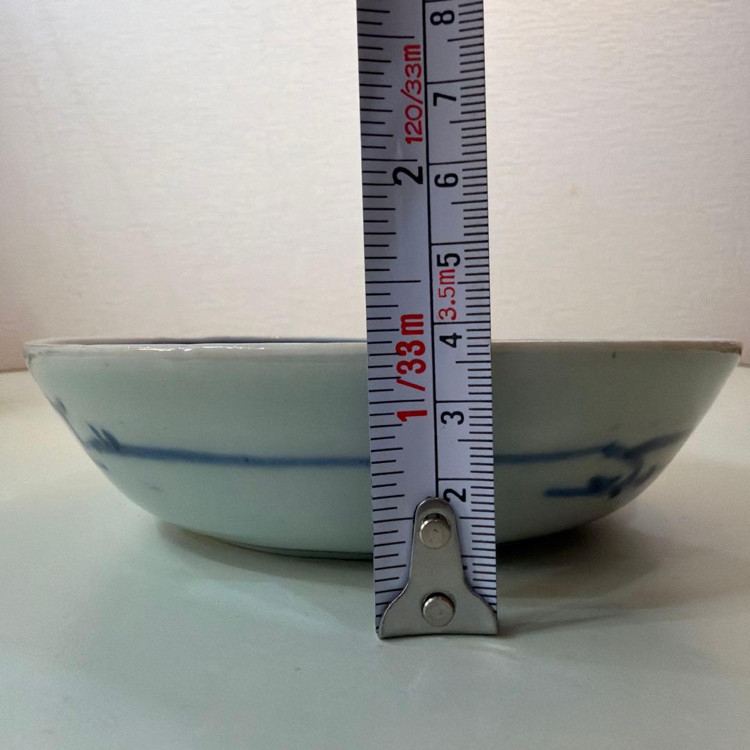 古伊万里 江戸 染付 膾 くらわんか なでしこ 撫子 骨董 アンティーク 皿