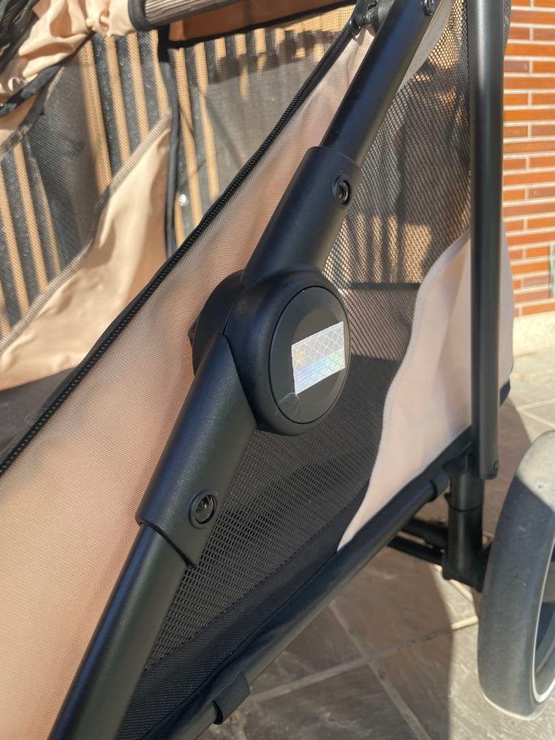 ペットカート　大型犬対応　60キロまで　折りたたみ可能　サンドベージュ