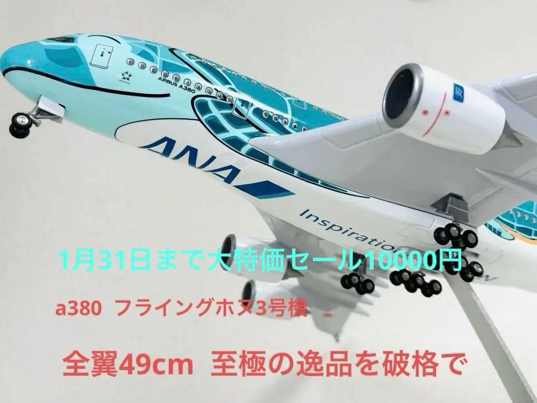 超レアANAエアバスA380大型モデル フライングホヌ3号機カイくん1/160