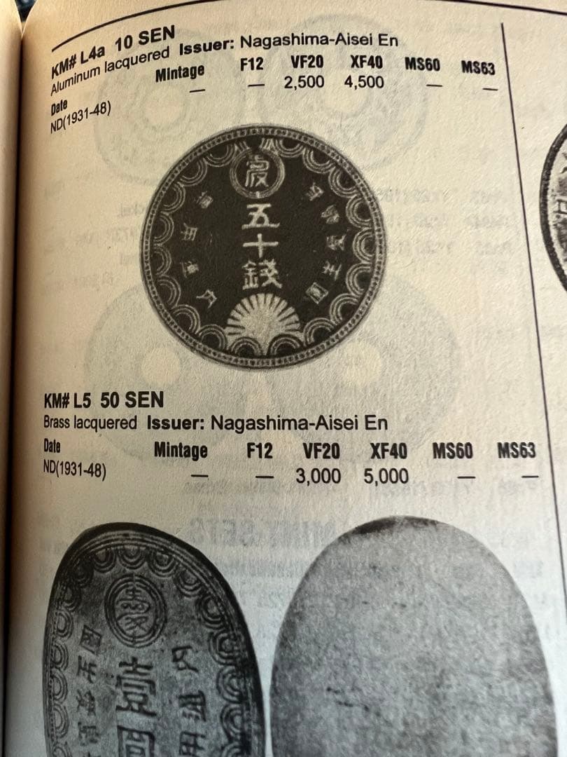 PCGS 長嶋愛生園　50銭トークン