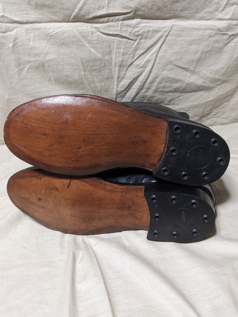 本革半長靴　ブーツ　日本海軍　第三種軍装タイプ　白バイ　コスプレ　本皮　27