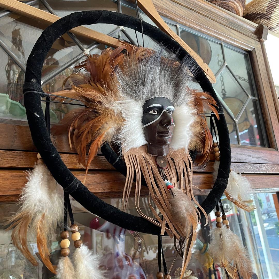 超レア！70's〜ネイティブアメリカン インディアン顔ドリームキャッチャーナバホ