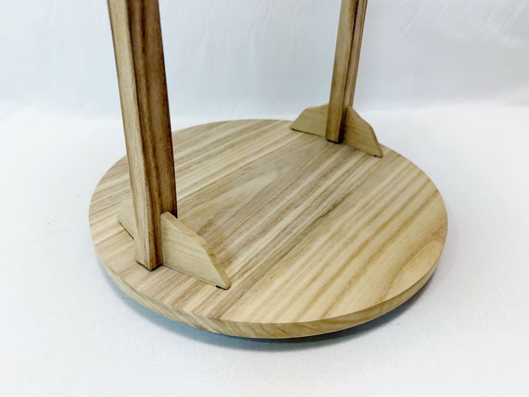 ほぼ未使用 茶道具 利休好写し 桐 丸卓 組み立式 元箱