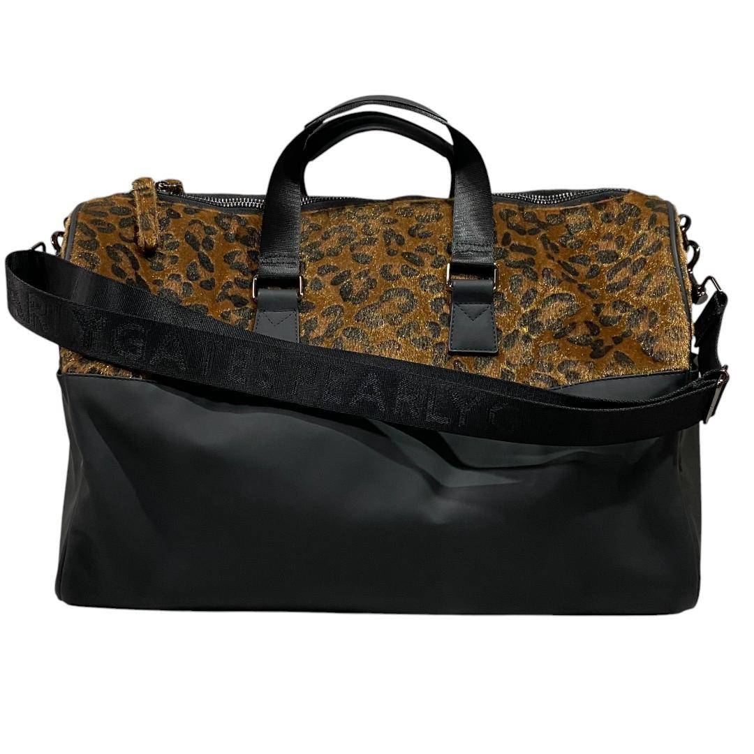 パーリーゲイツ ゴルフ ボストンバッグ ブラック ヒョウ柄 キーホルダー