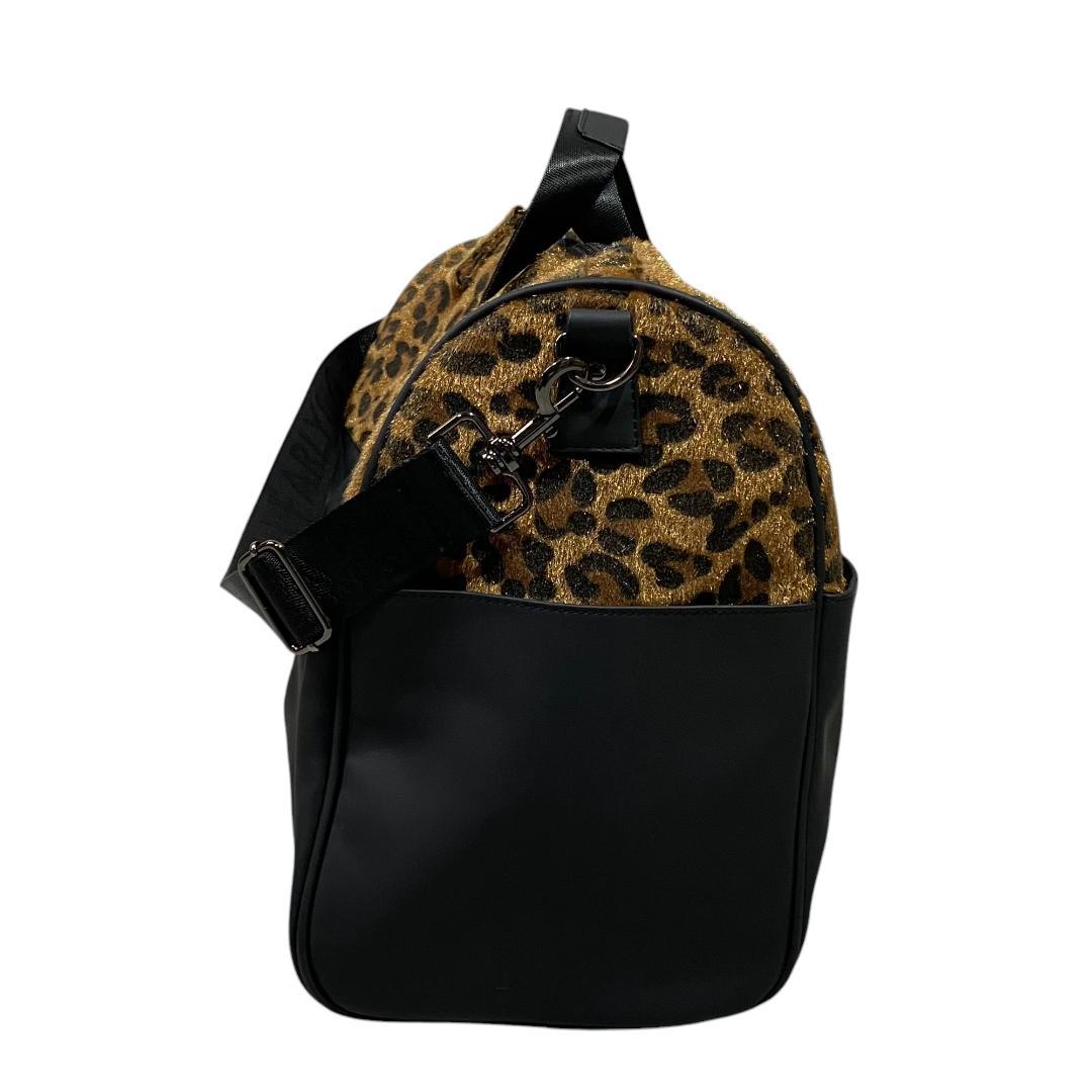 パーリーゲイツ ゴルフ ボストンバッグ ブラック ヒョウ柄 キーホルダー