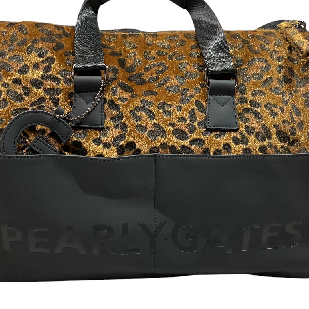 パーリーゲイツ ゴルフ ボストンバッグ ブラック ヒョウ柄 キーホルダー