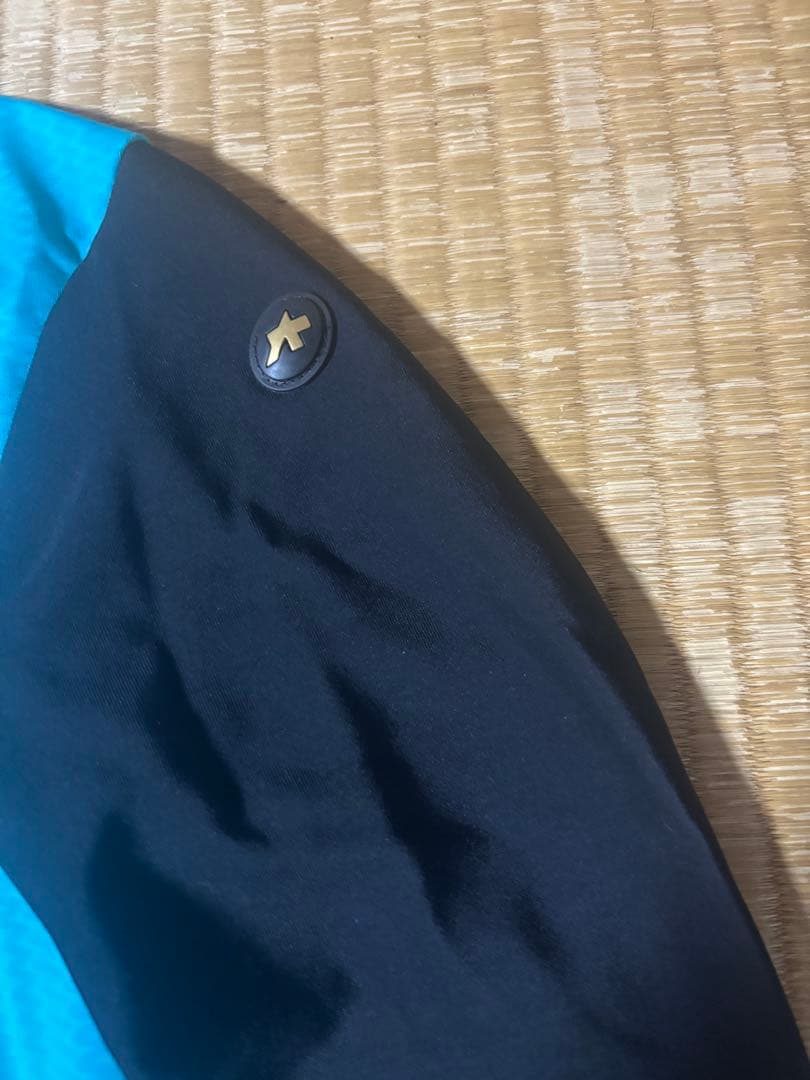 ASSOS Mサイズ サイクルジャージ 青/黒