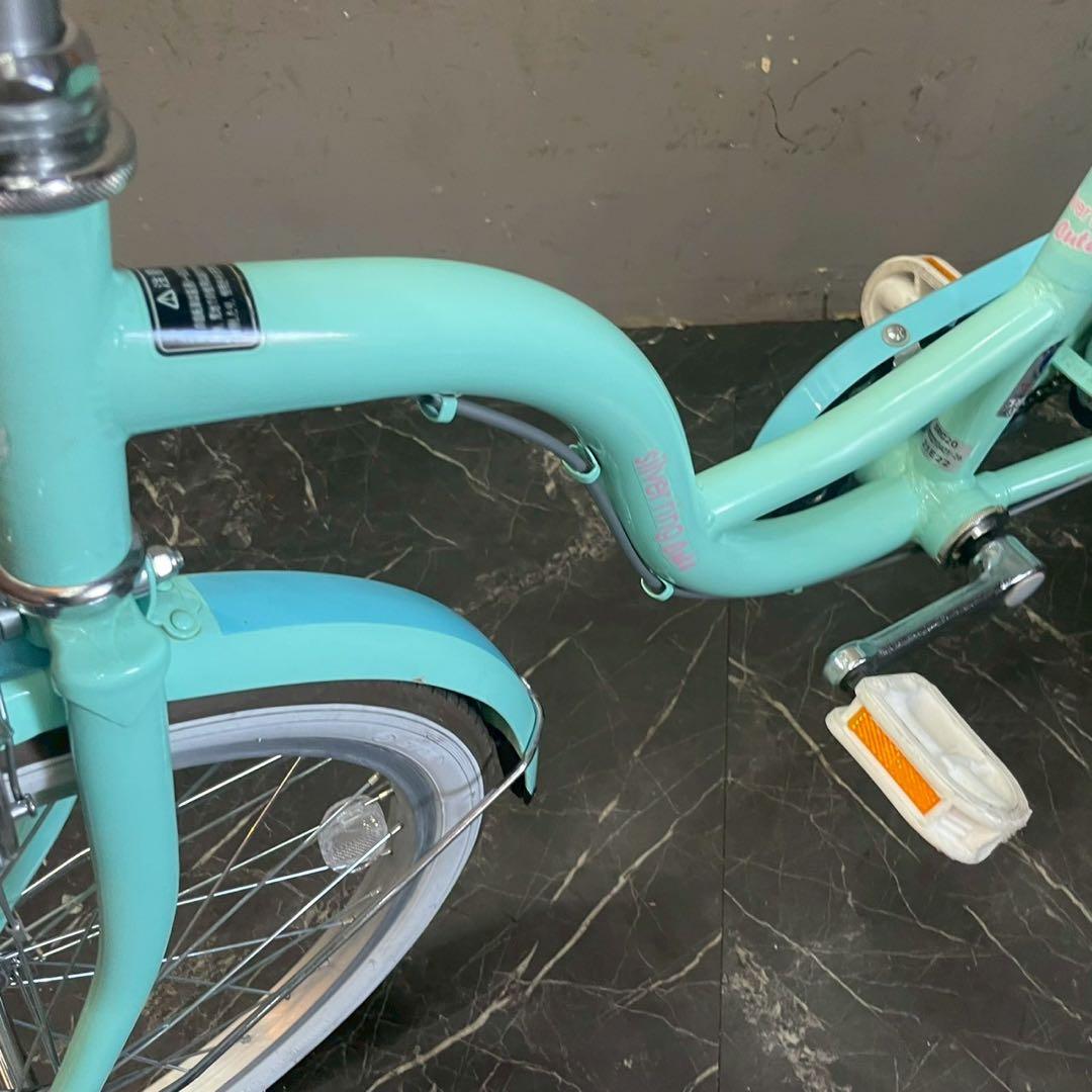 【1】《一般車》子供用自転車 silver ring cute ミントグリーン