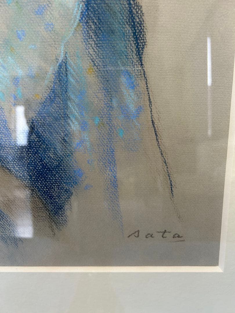 女性のヌードパステル画 裸婦 sata