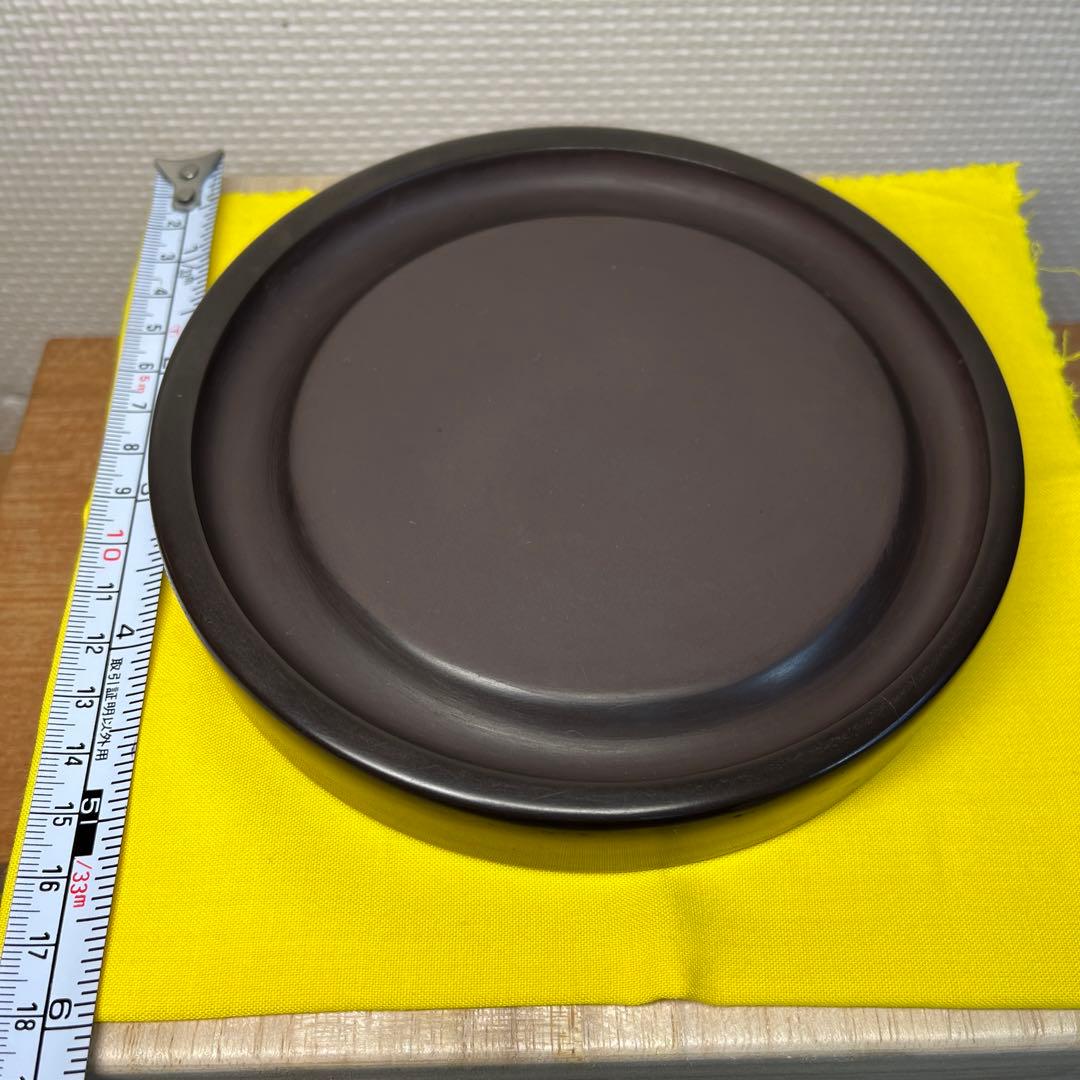 ⭕️赤間硯　桐共箱入　新品美品　満月研　眞丁寧品　くすのき製硯　下井百合昭　昭竜山