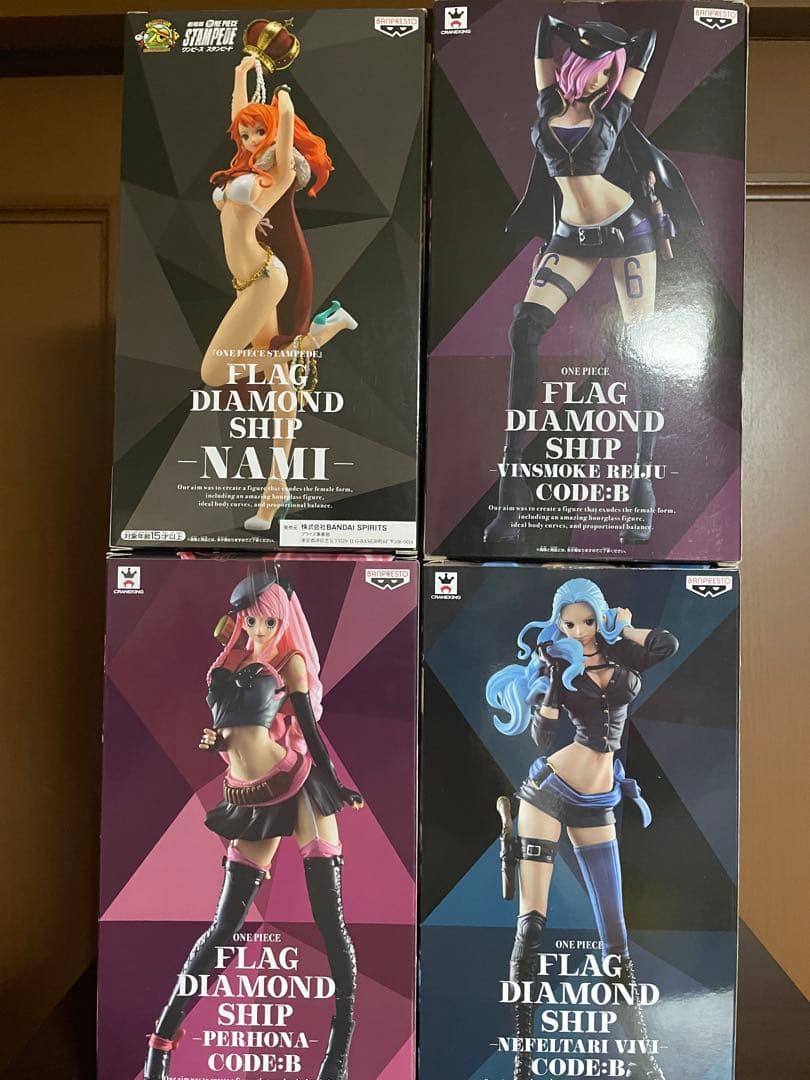 FLAG DIAMOND SHIP ナミ／レイジュ／ペローナ／ビビ セット