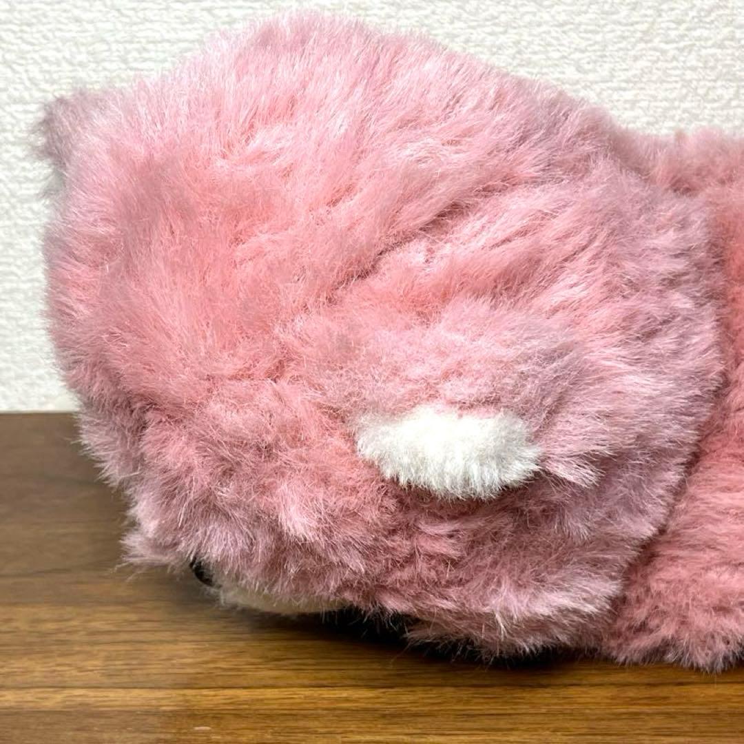 ぬいぐるみの三英 たぬき？　あらいぐま？ ピンク　昭和レトロ　当時物　日本製