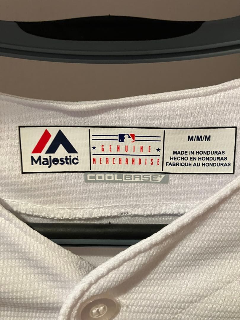 Dodgers ホワイト 半袖 ユニフォーム majestic