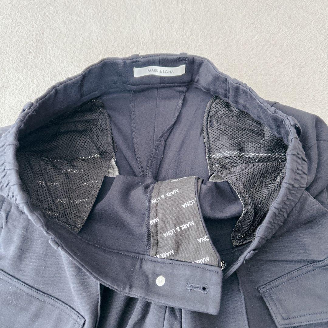 美品✨MARK&LONA ストレッチパンツ　ゴルフウェア　ロゴボタン　L