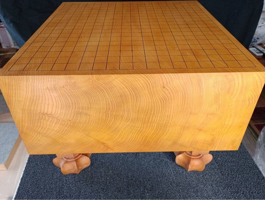 本榧碁盤柾目6寸1分　未使用品