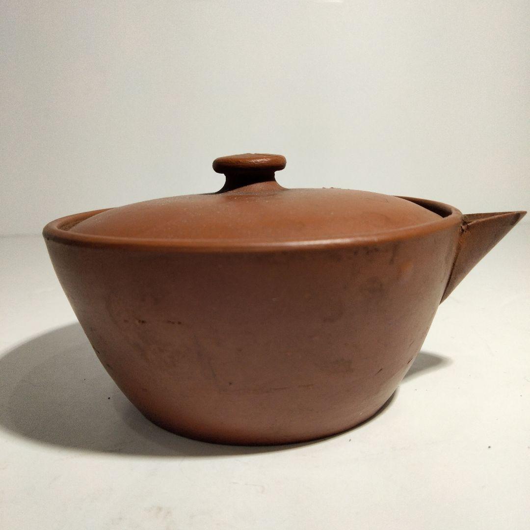 m240-4 中国古玩 時代唐物 朱泥 紫砂 太極図摘 宝瓶 急須 煎茶道具　D