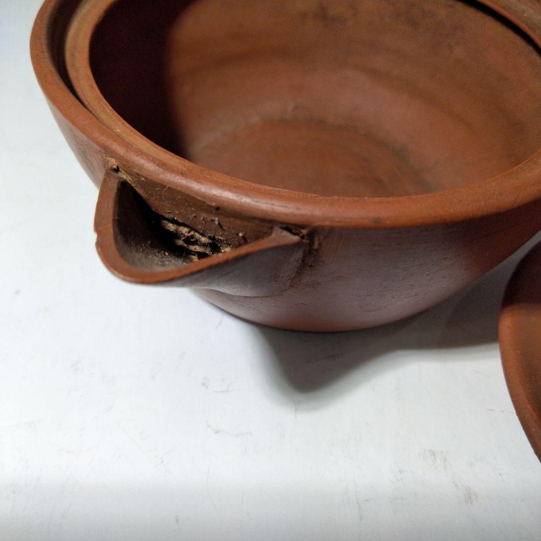 m240-4 中国古玩 時代唐物 朱泥 紫砂 太極図摘 宝瓶 急須 煎茶道具　D