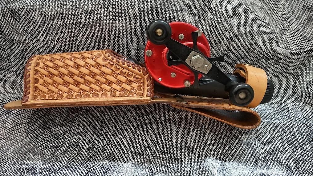 姫路牛本革　ロッドホルダー　ビッグベイトロッド　オールドタックル　フジグリップ等