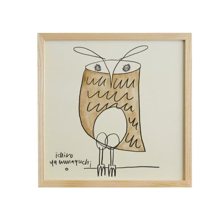 無印良品　［ＩＤＥＥ］アートポスター 山口一郎　Ｏｗｌ　３０角