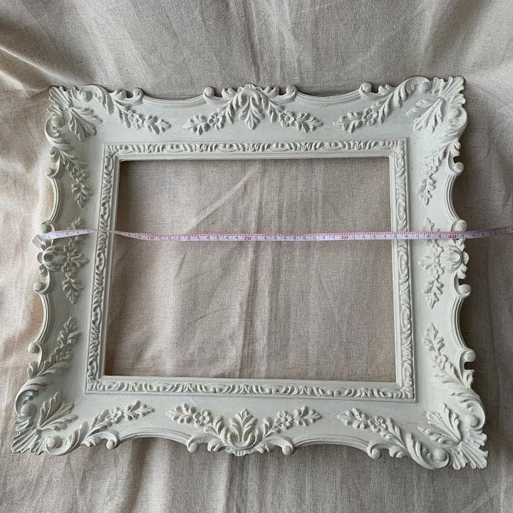 イタリア製　フレーム　ヴィンテージ　額縁　ホワイト　デコラティブ
