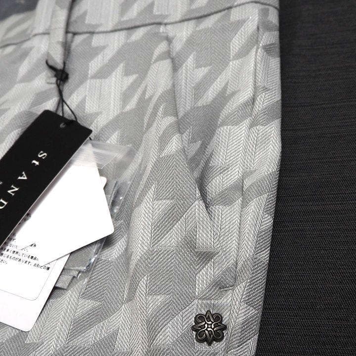 新品 セントアンドリュース ラメジャガード パンツ 定価39600円 灰 M