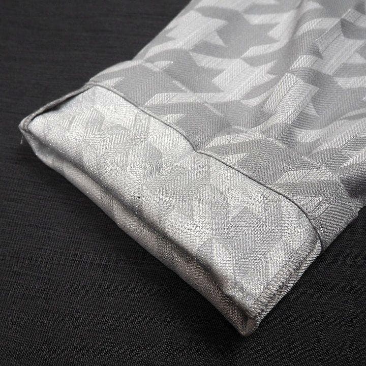 新品 セントアンドリュース ラメジャガード パンツ 定価39600円 灰 M