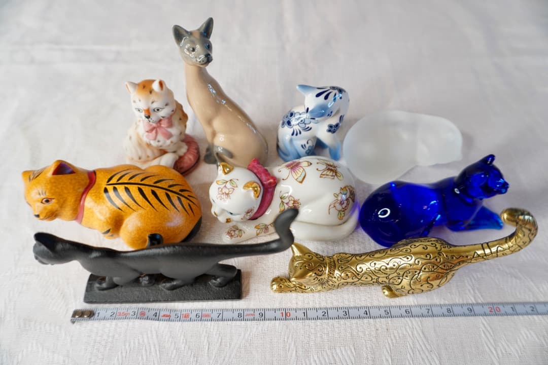 Franklin Mint Curio Cabinet Cats 9体セット