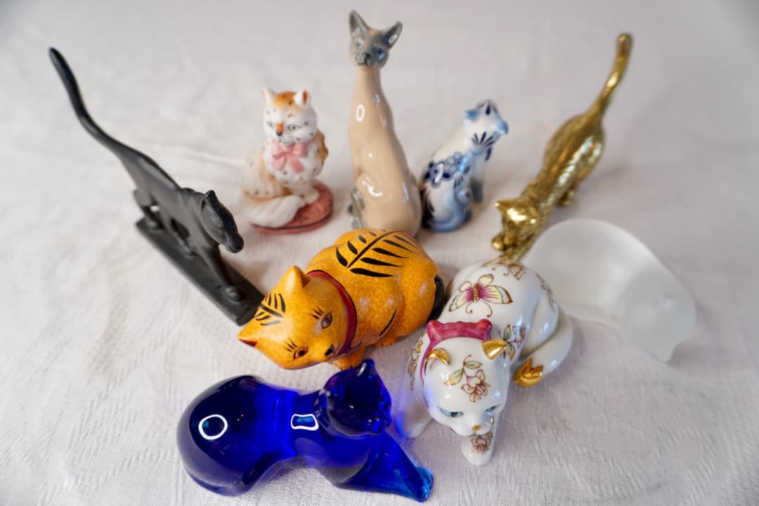 Franklin Mint Curio Cabinet Cats 9体セット