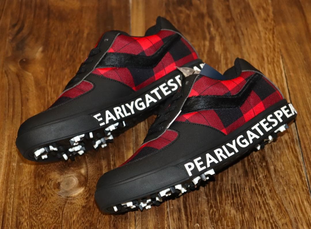 新品　パーリーゲイツ バッファローチェック ゴルフシューズ 24cm　併