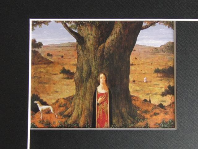 吉岡正人、大樹の丘、希少な画集より、新品高級額・額装付、状態良好