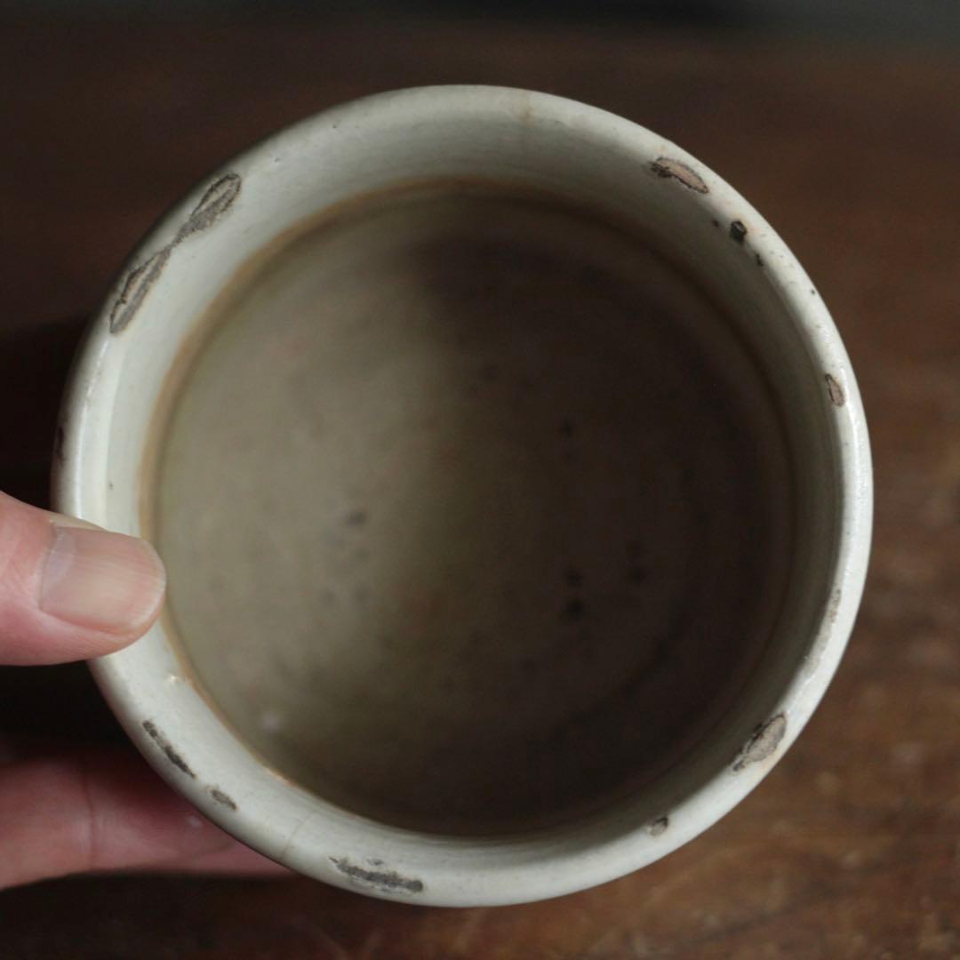 古染付 火入 筒茶碗 茶道具 古美術 中国美術 古道具 アンティーク