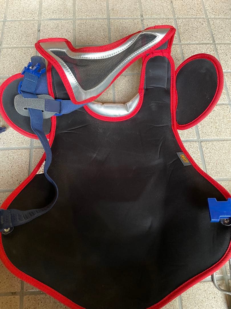 ZETT キャッチャー用具セット ネイビー/レッド