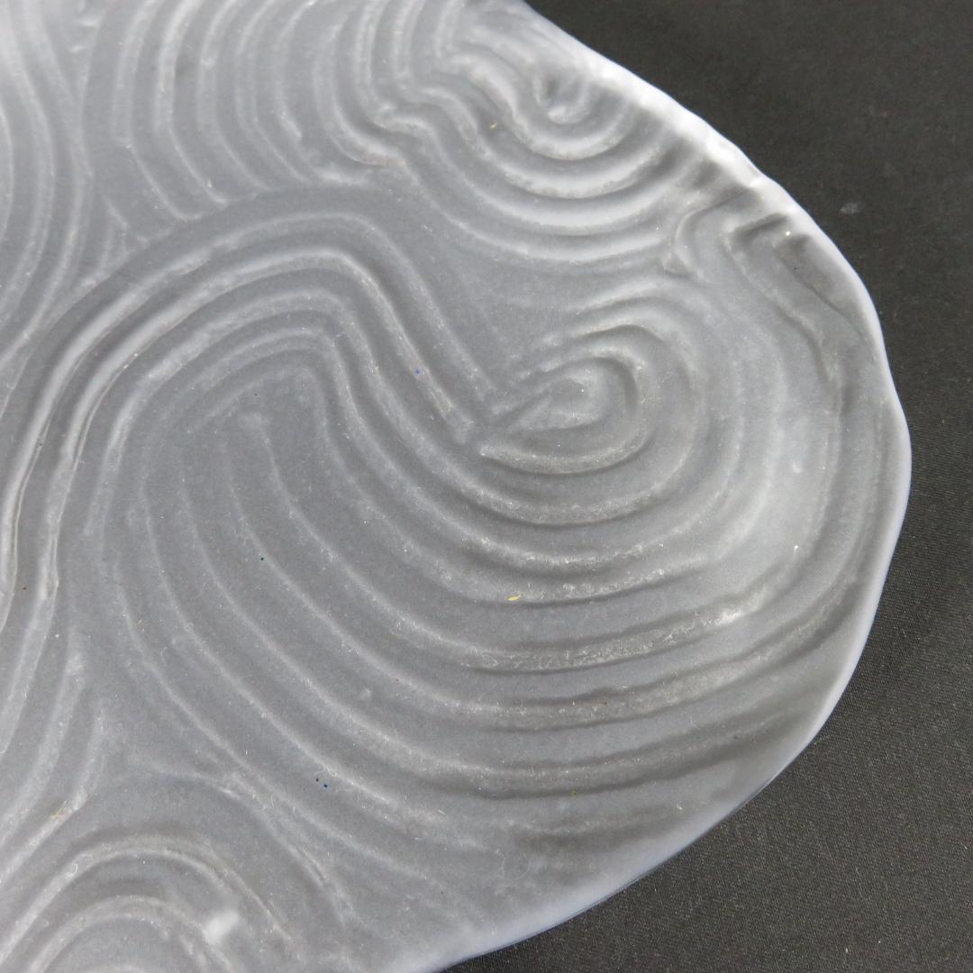 ガラス 皿 飾台 作家物 坂田甚内 2枚 益子