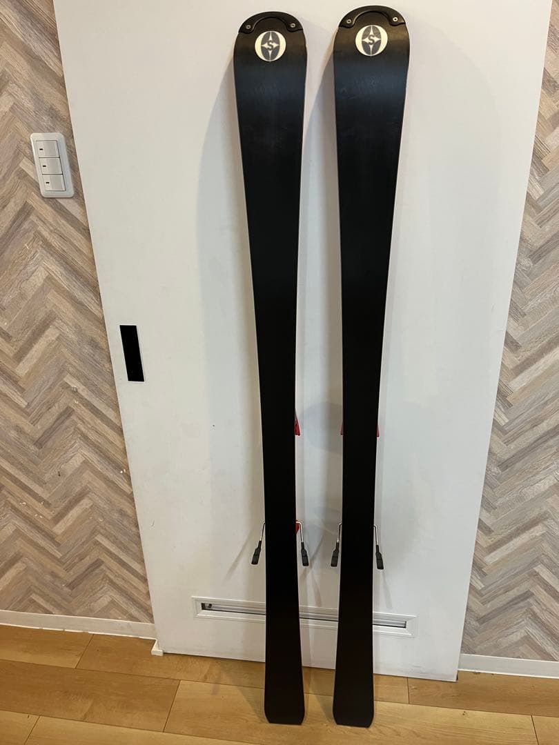 KEO'S SS スキー 板 赤黒 マーカービンディング付き