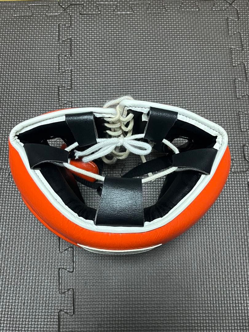 【希少】Winning ヘッドギア オレンジ×黒　フルフェイスMサイズ