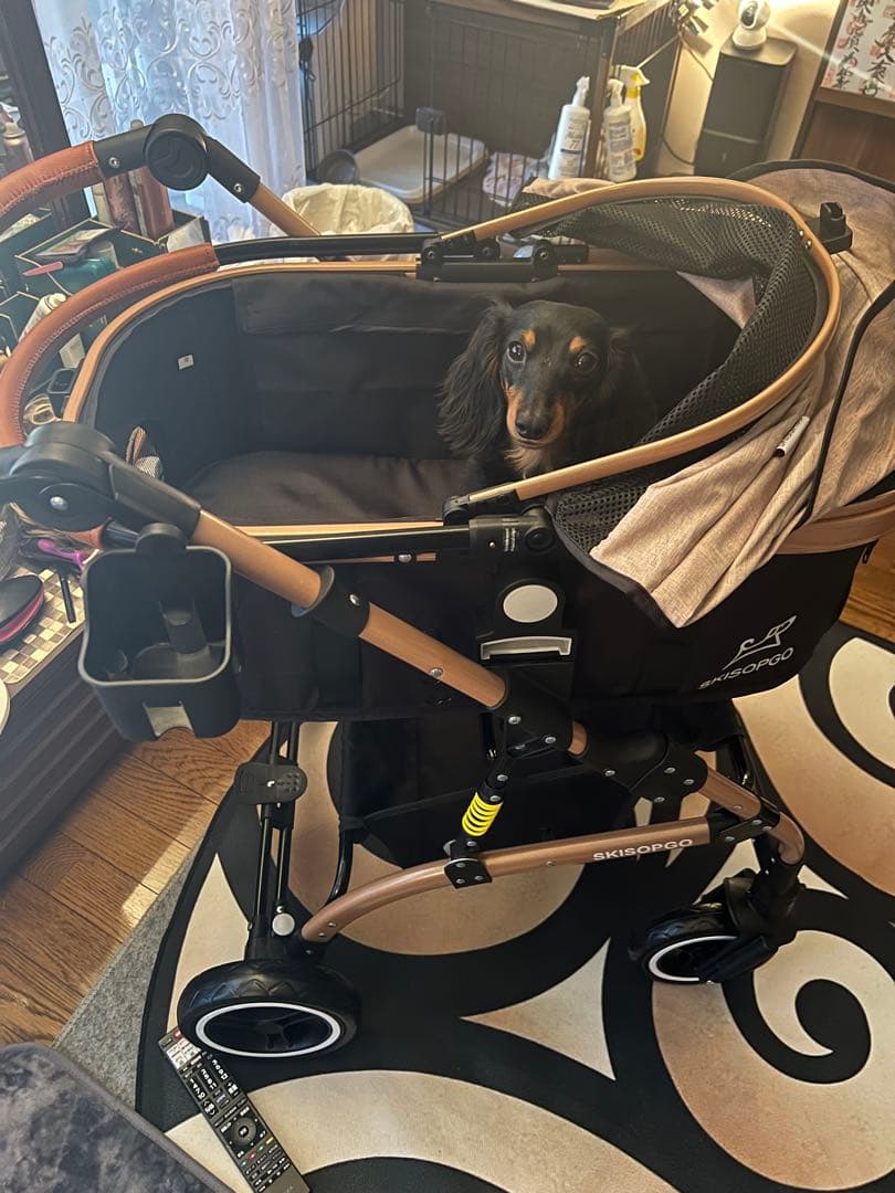 スカッパー 中型犬用ペットカート ブラック/ベージュ