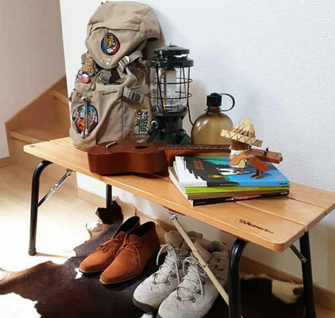 castelmerlino フォールディングウッドベンチ 100×30 BK 黒