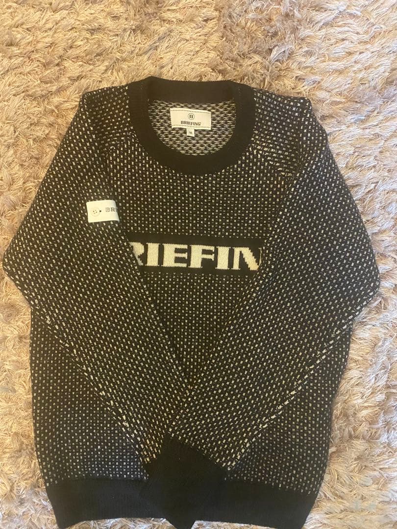 最終値下　24AW完売新作新品未使用タグ無:ブリーフィング セーター 黒M